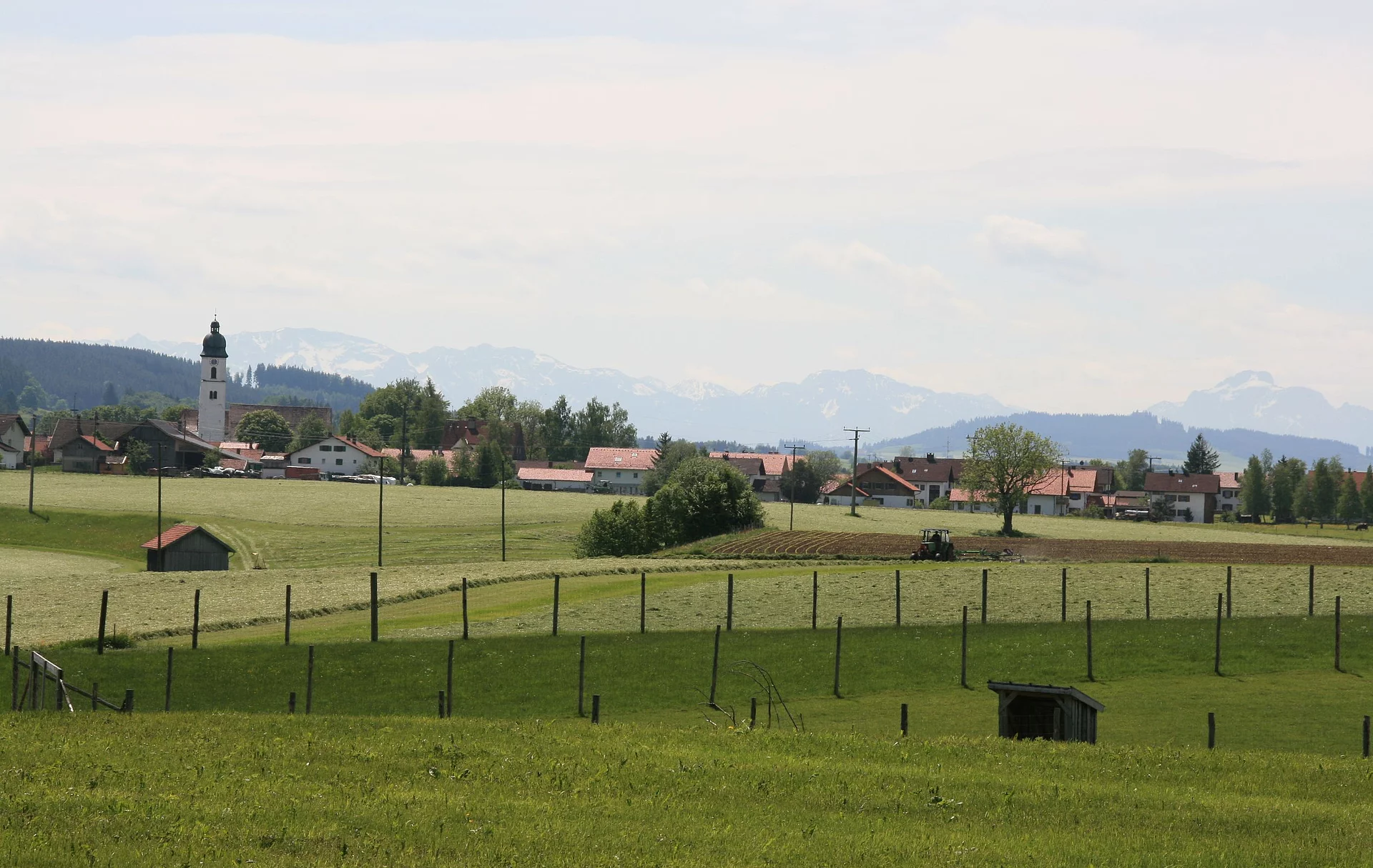 Blick auf Bidingen von Norden